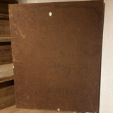 Ancienne peinture à l'huile sur bois, portrait