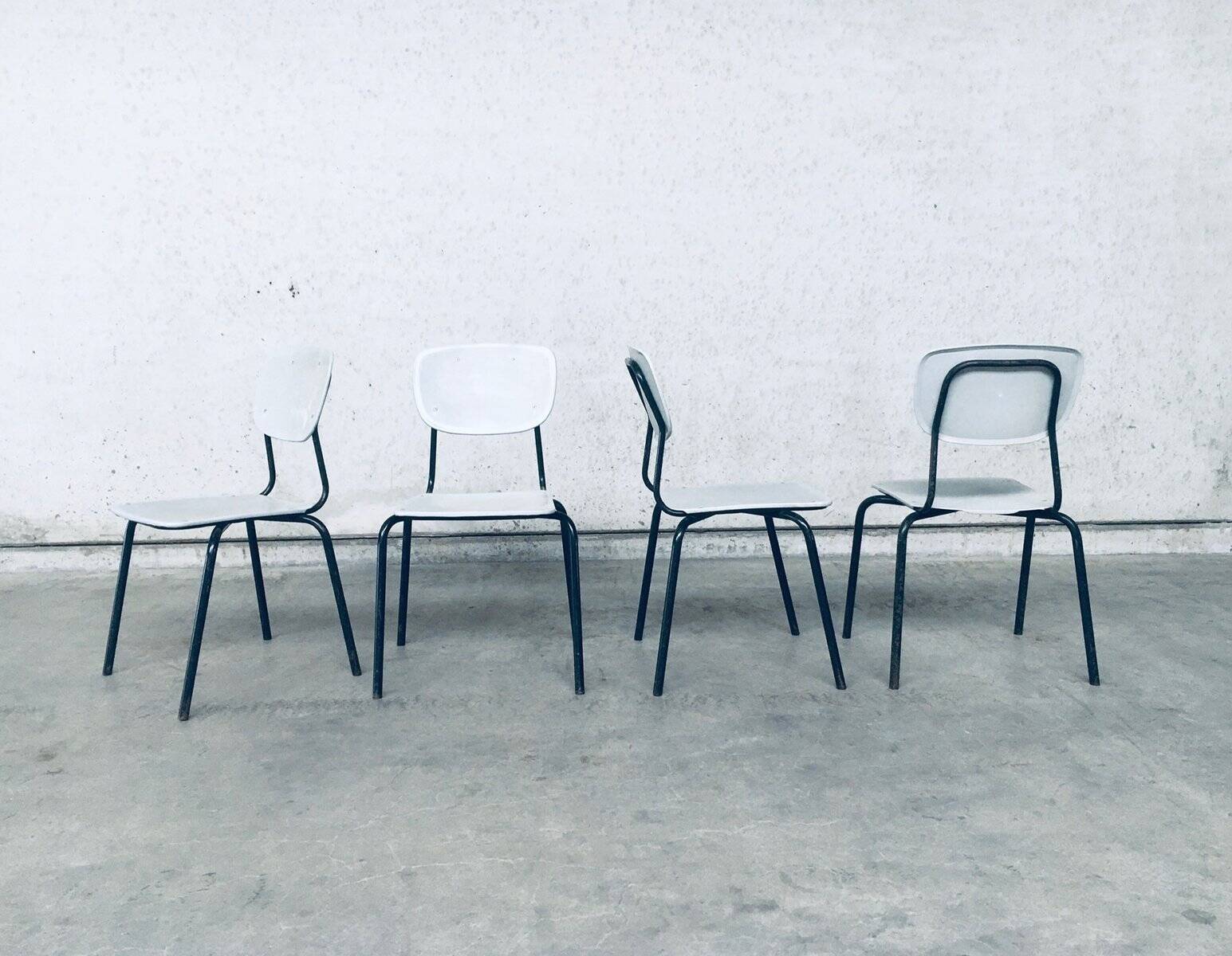 Industrial Dutch Stacking Chairs, 1960s, Set of 10