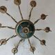 Antique gilded bronze chandelier with 10 branches - Decorative, needs restoration.