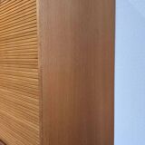 Vintage tambour cabinet - archive in oak