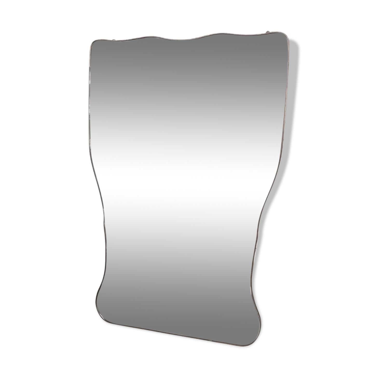 Xl mid-century brass italian mirror