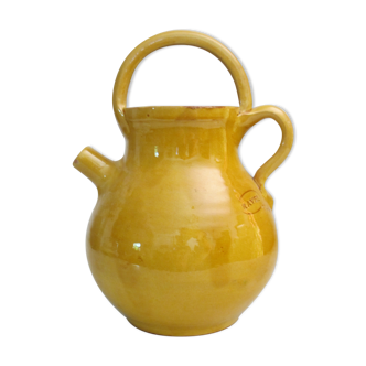 Enamelled terracotta jug