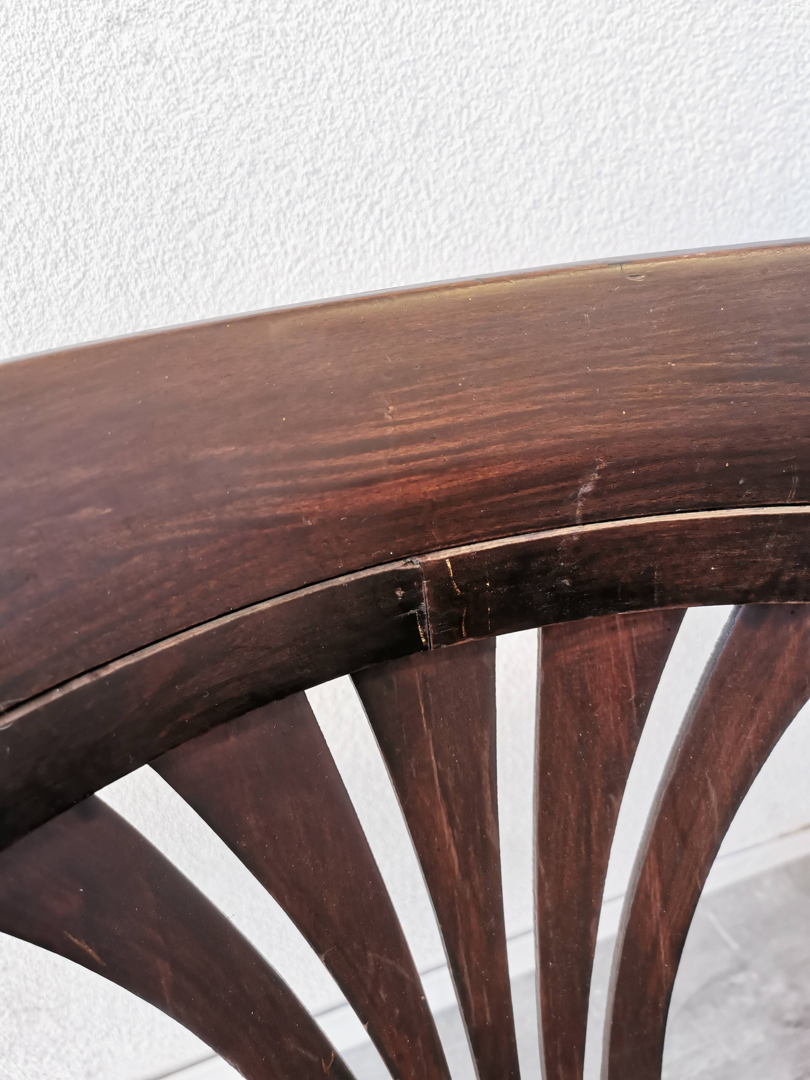 Set of 4 Vintage Bentwood Dining Chair: Mid-Century Thonet Style Armchair