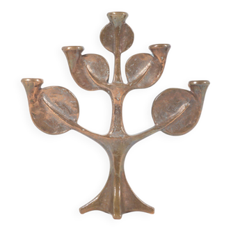 Bronze candlestick by Michael Harjes for Harjes Metallkunst, 1970s