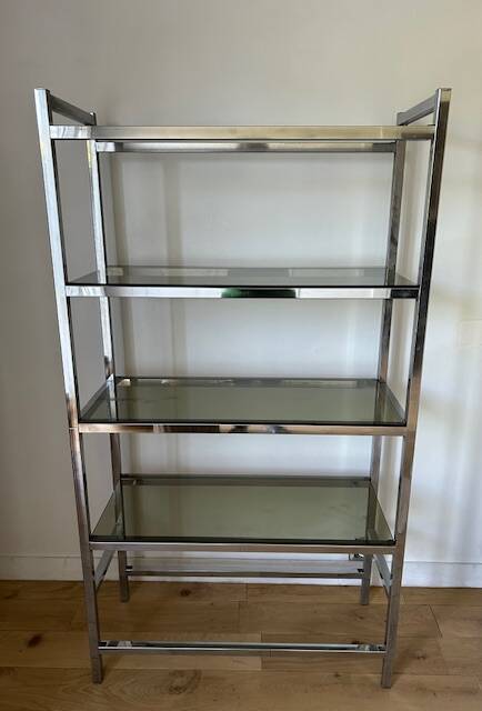 Chrome metal shelf