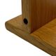 Vintage oak wall rack book shelf 1970s wood minimalist design