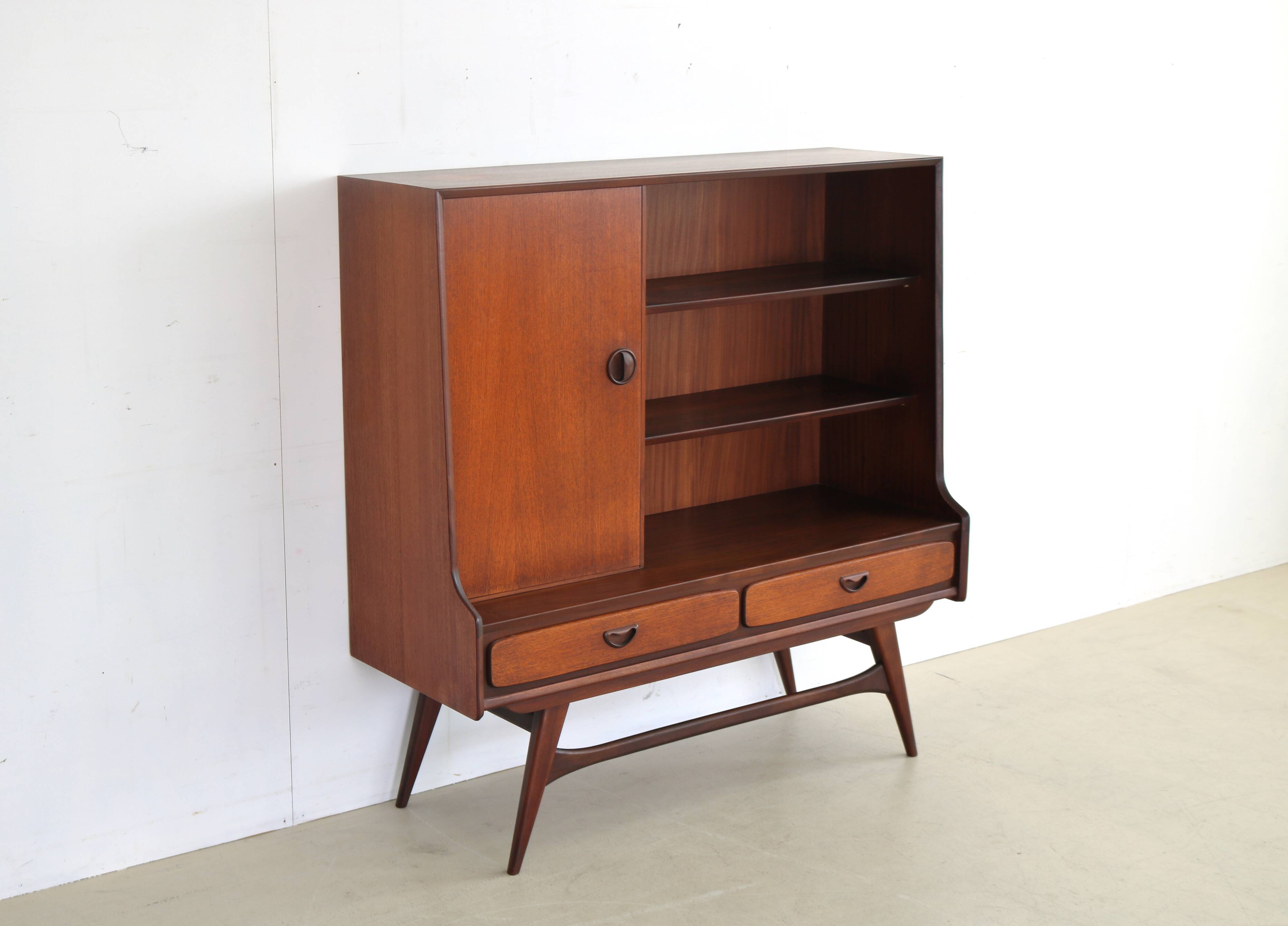 Vintage teak bookcase by Louis van Teeffelen