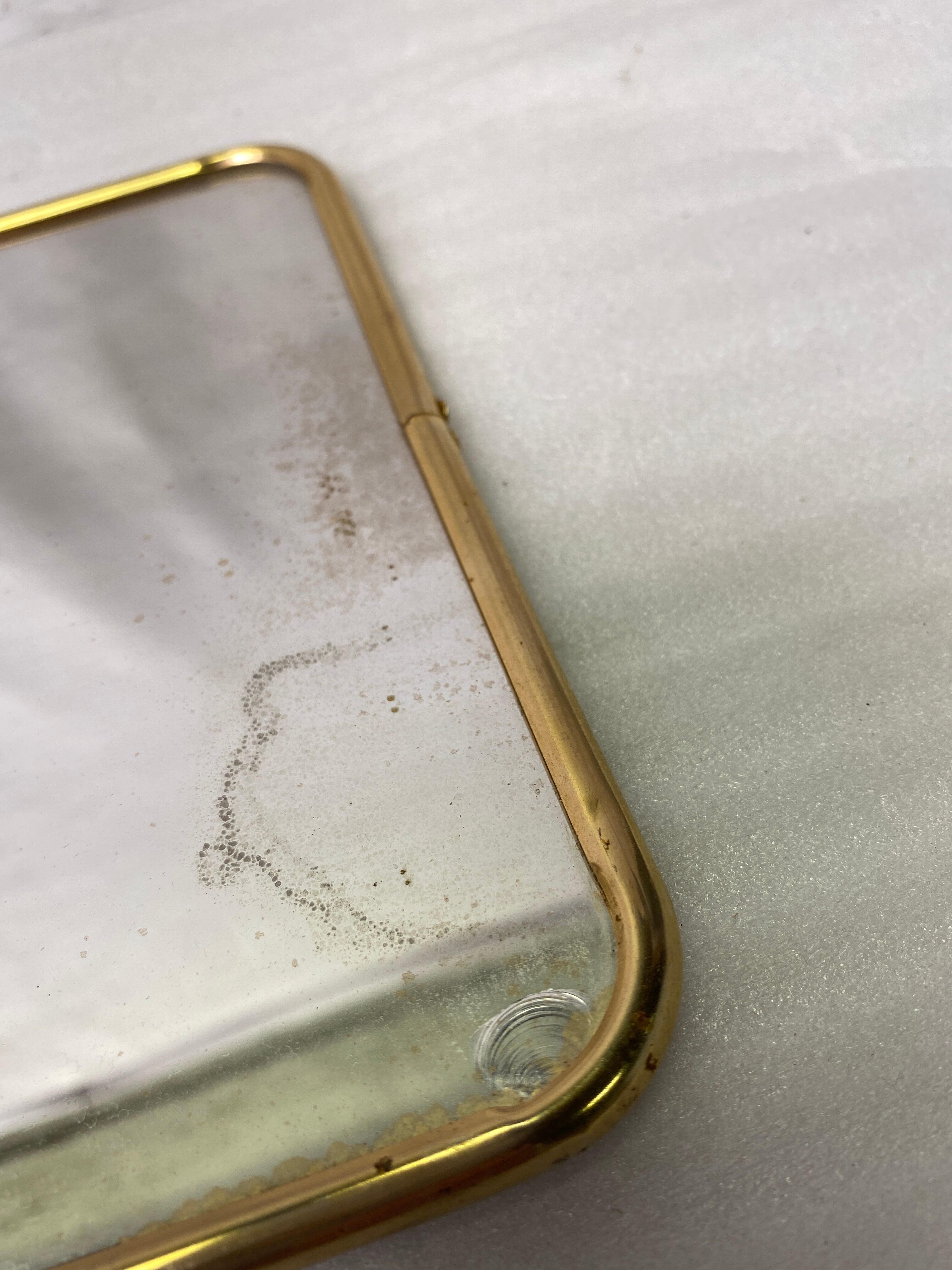 Vintage golden barber mirror