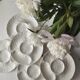 Set of 6 artichoke plates in white faience from Gien.