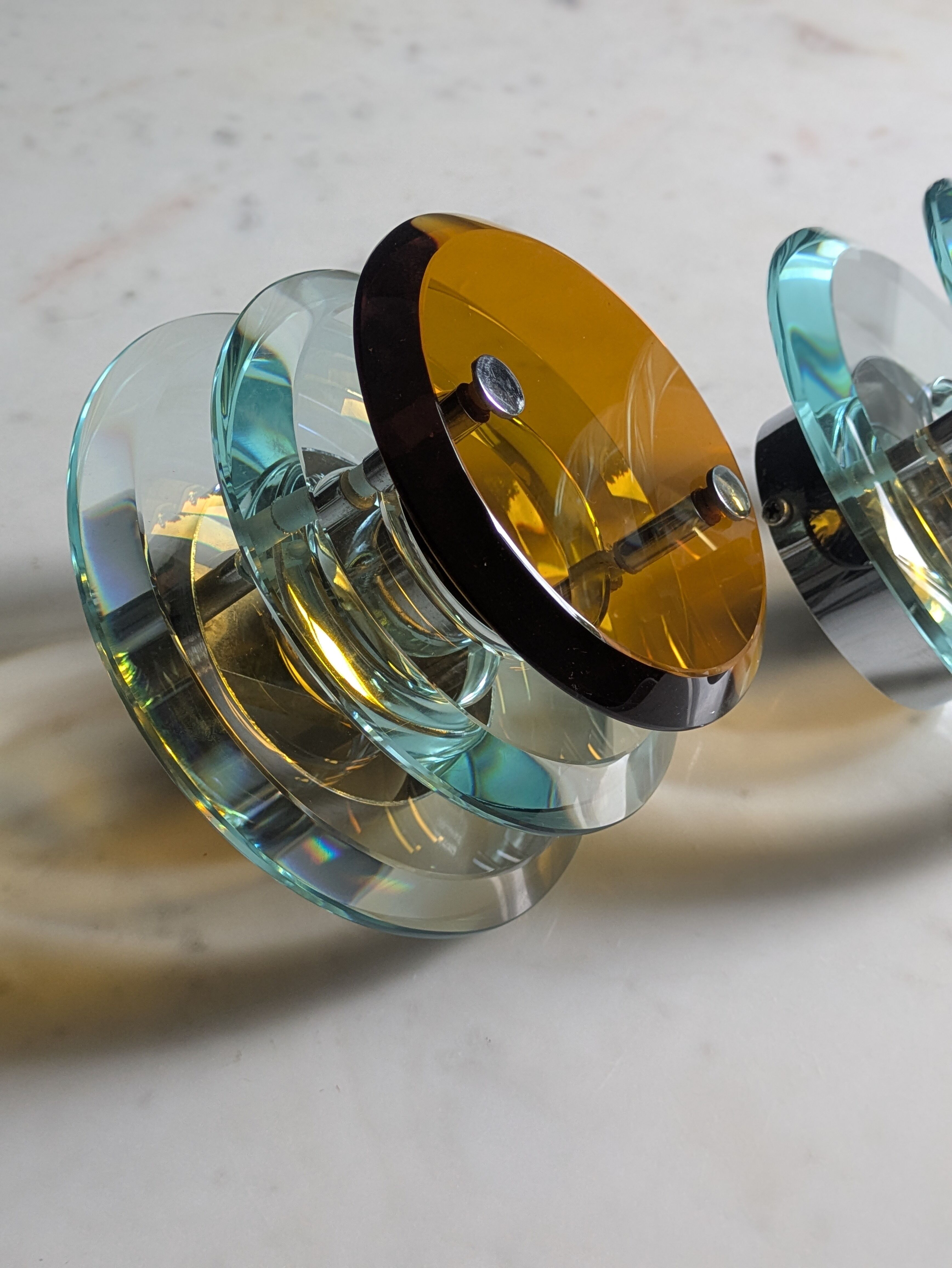 Italian vintage wall lights attributed to Fontana Arte.