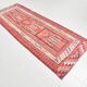 Red & Burgundy Vintage Runner Rug, 102x274Cm