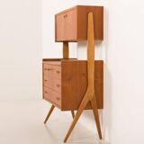 Danish teak secretire with hidden vanity attr. to Poul Volther, 1960s