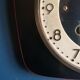 Vintage formica clock silent wall clock "black and red"