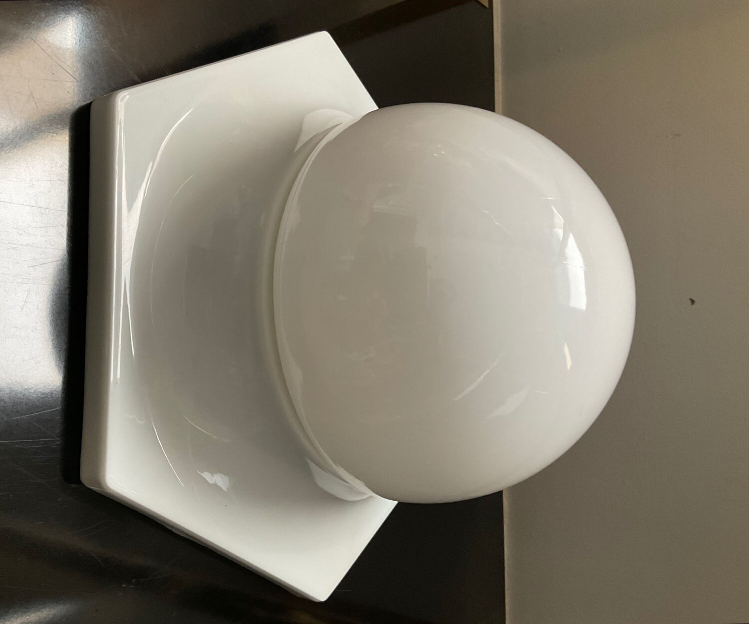 Vintage octagonal wall lamp from the 70s