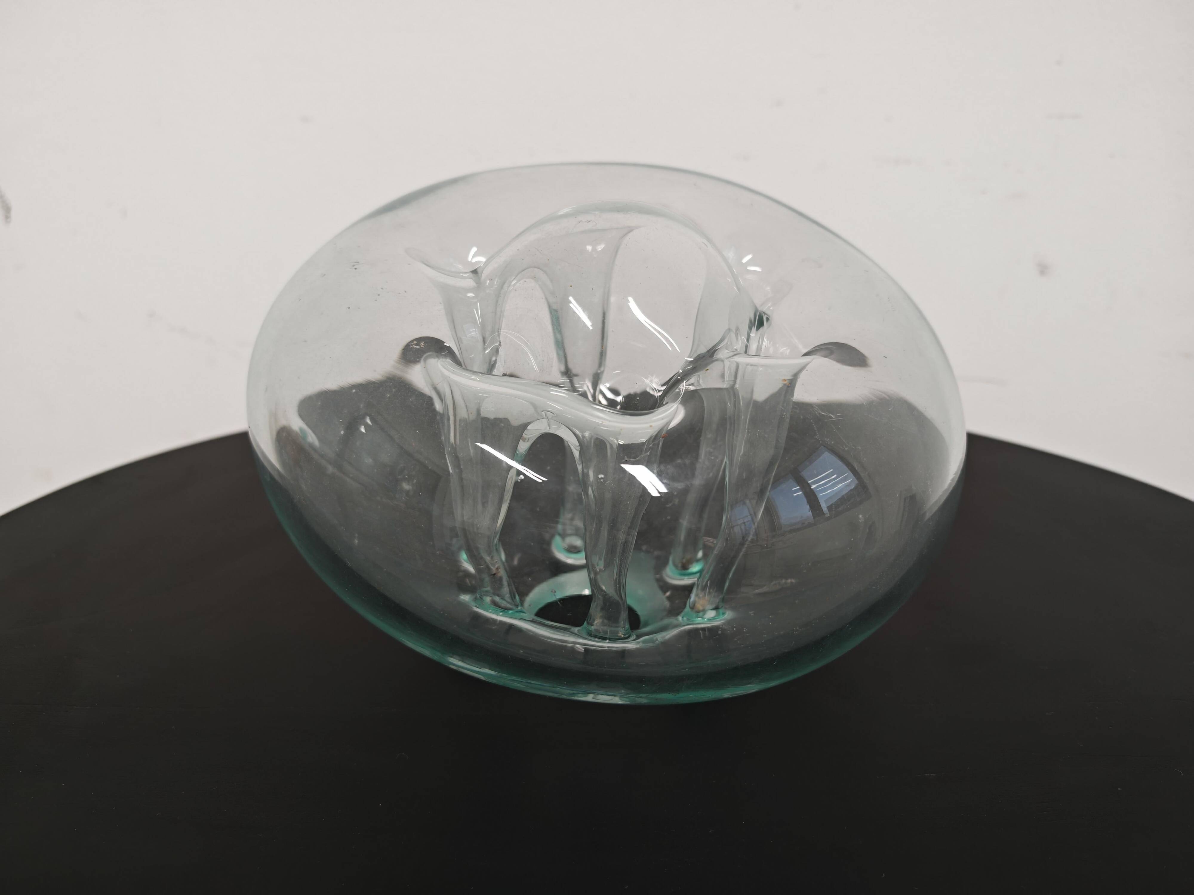Mid-Century blown glass Ikebana vase by Dragan Drobnjak