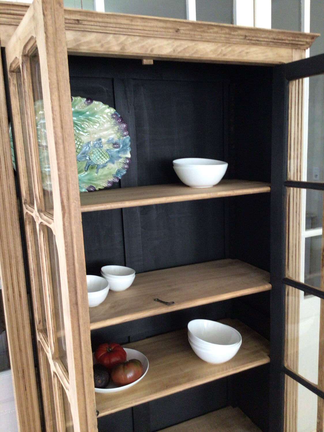 Parisian glass cabinet bookcase