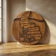 Vintage carved wooden wall plaque, sculptural relief, Czechoslovakia, mid-20th century, 47 cm