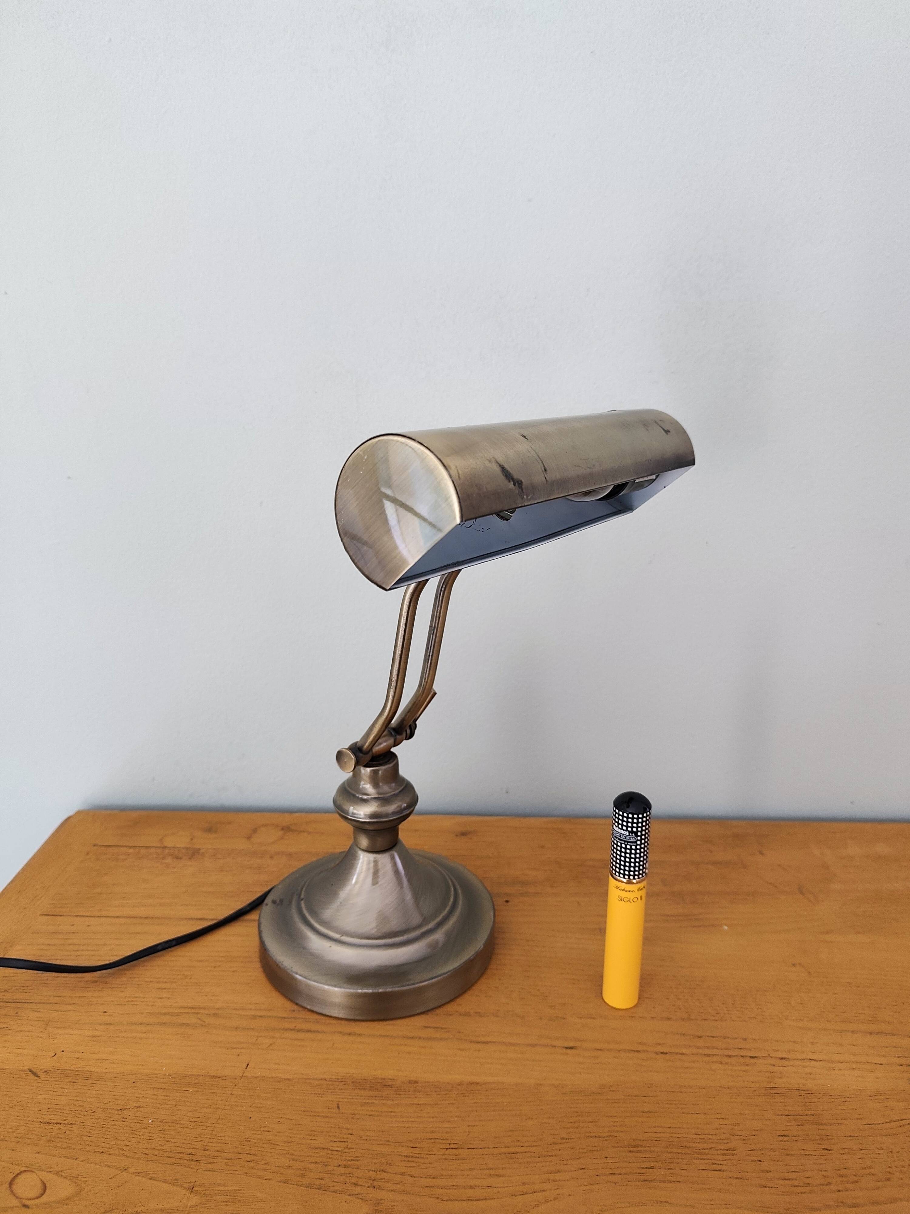 Lampe de bureau ancienne lumijura style banquier