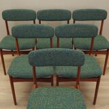 Set of six teak chairs, Danish design, 1960s, manufacture: N. & K. Bundgaar