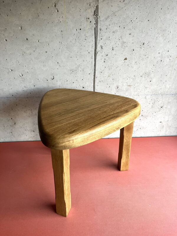 Tables gigognes brutalistes vintage en bois massif