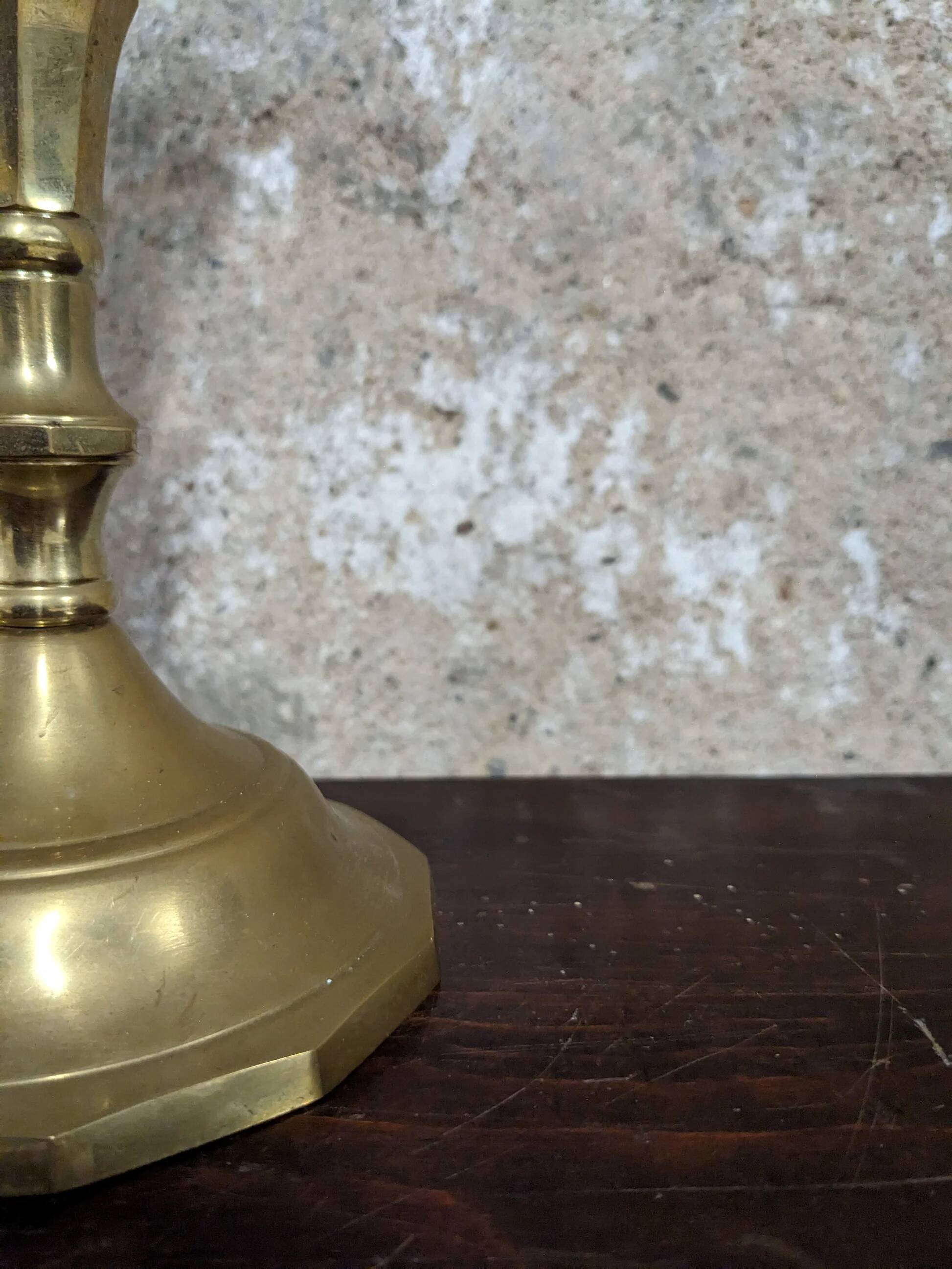 Pair of brass candlesticks