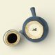 Grande cafetière à glaçure bleue mate, par Jean de Lespinasse, années 1950/1960
