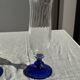 Set of 6 blue-footed champagne flutes; 3 pairs of designs.