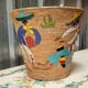 Glazed ceramic cache-pot with Mexican decoration – Art Deco – 20th century