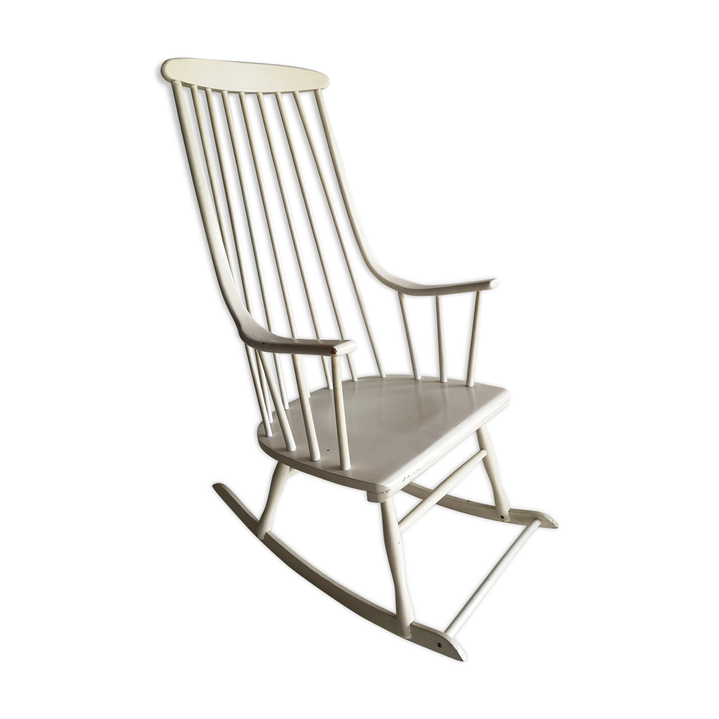 Rocking-chair white Lena Larsson 60s