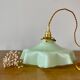 Suspension vintage lampshade in opaline mint