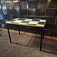 Table design in the style of Le Corbusier.