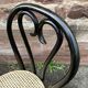 4 chaises bistrot style Thonet en bois courbé noirci