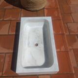 Macael white marble sink