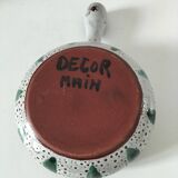 Thistle pattern fondue pot