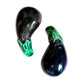 Salt and pepper ceramic eggplant