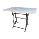 Table bistrot en marbre avec pied en fonte
