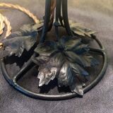 Lampe floral fer forgé 1940