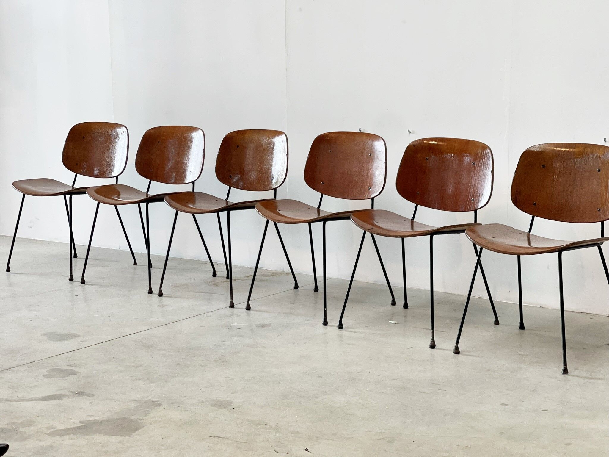 Mid century italian dining chairs 1960s