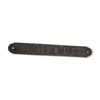 Casale brass plate