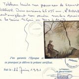 Painting representing the flood of Paris at the beginning of the 20th century