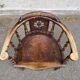 18th century Breton office chair in solid curved and carved wood