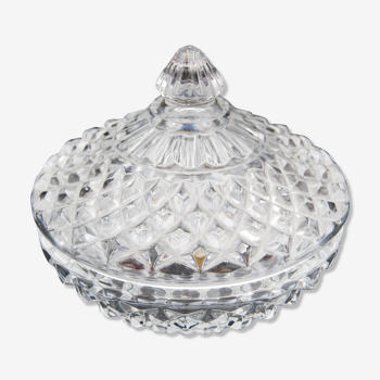 Sucrier cristal d’Arques diamant vintage