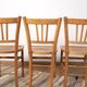6 bistro chairs, blond wood, typical Luterma brand, 1950s-60s