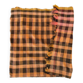 Vintage Haik checkered blanket from Morocco - 174 x 257 cm