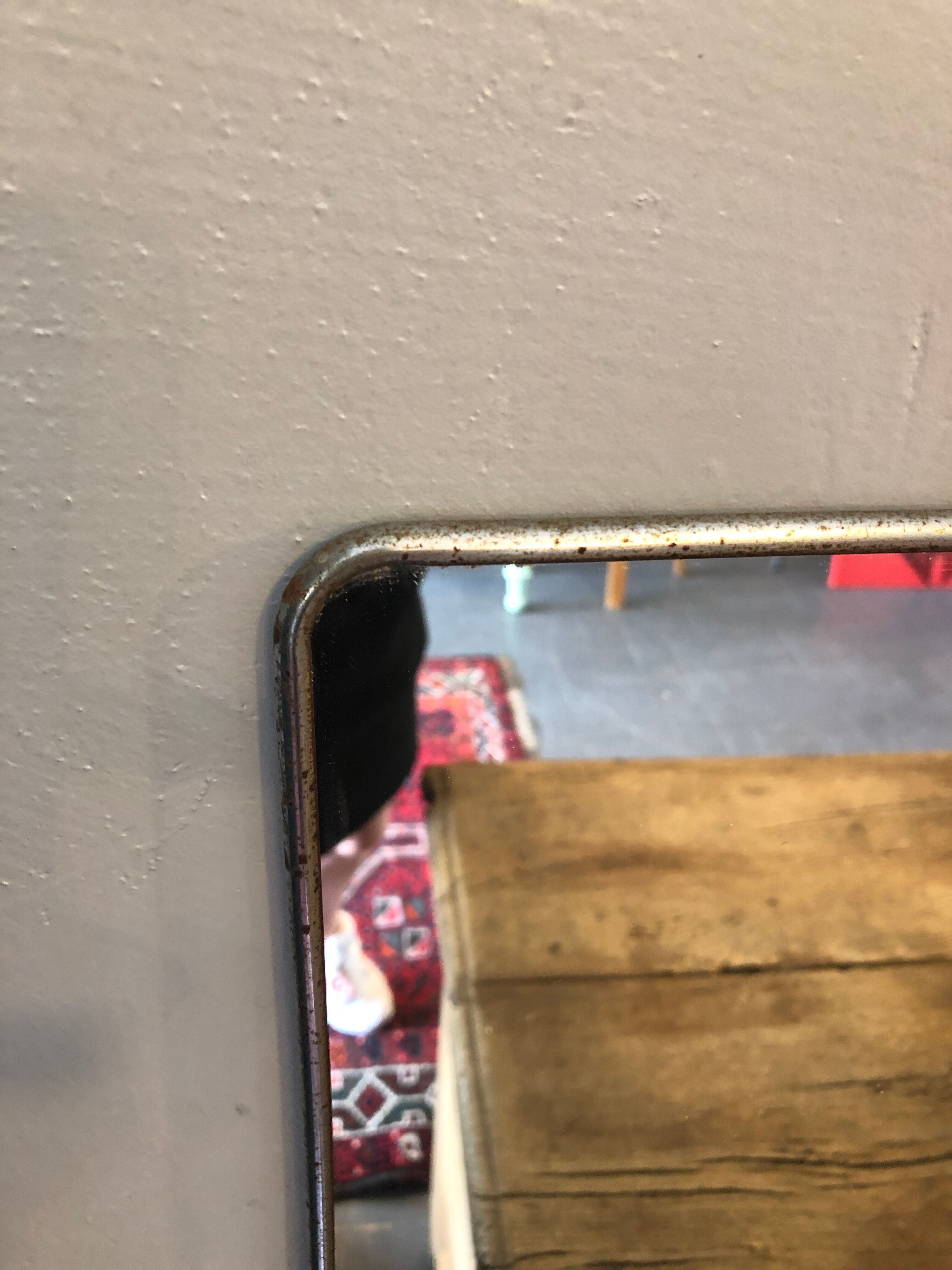 Set of 3 old barber mirrors