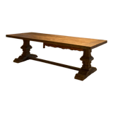 Solid oak monastery table 240 x 100 cm