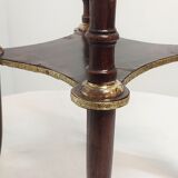 Auxiliary table made of wood, marble and brass, France 1950