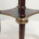 Table auxiliaire en bois, marbre et laiton, France années 1950
