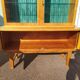 Small high sideboard - sideboard - wood - glass - vintage