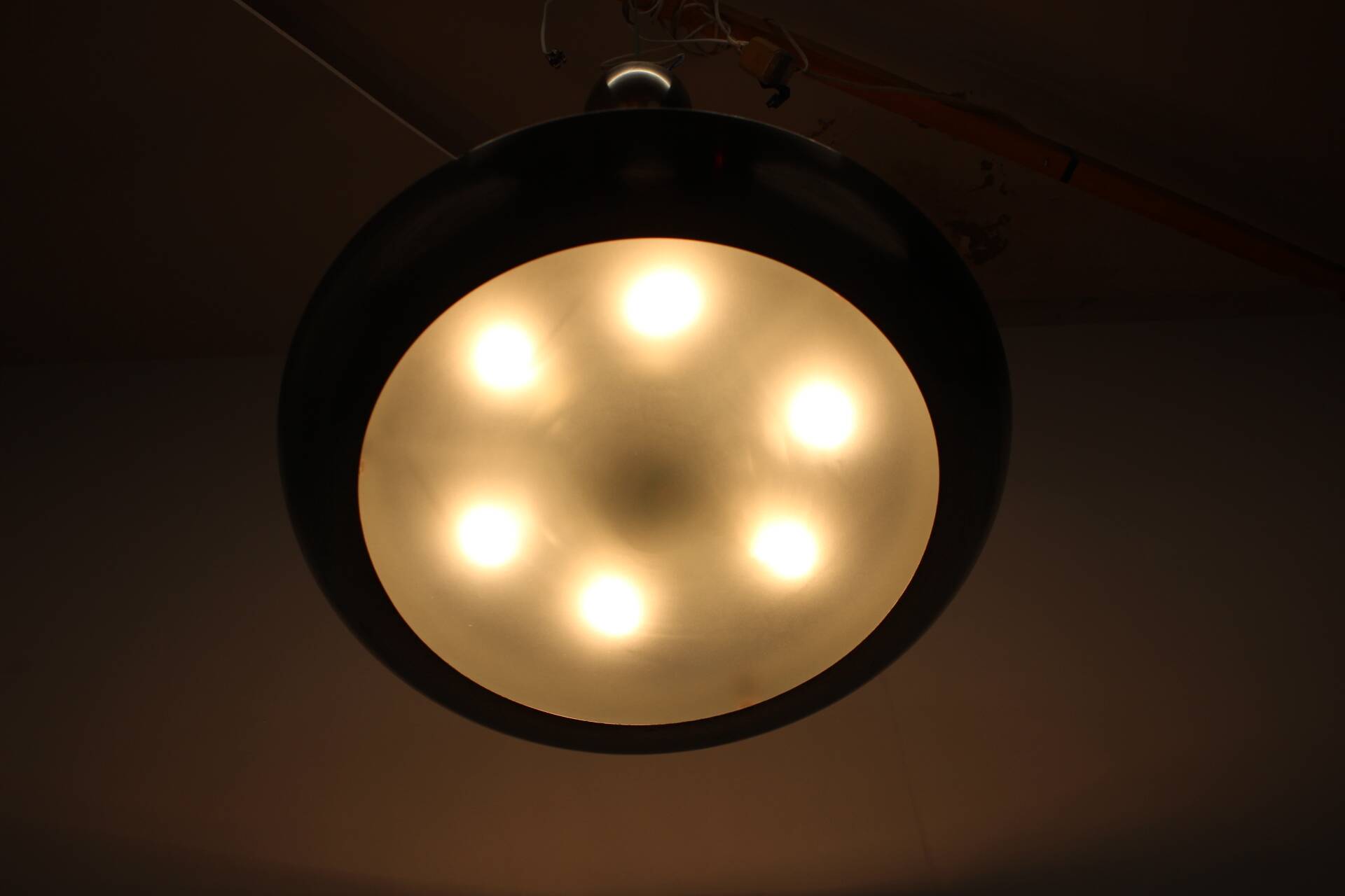 UFO-shaped Art Deco pendant by Josef Hůrka for Napako, 1930s